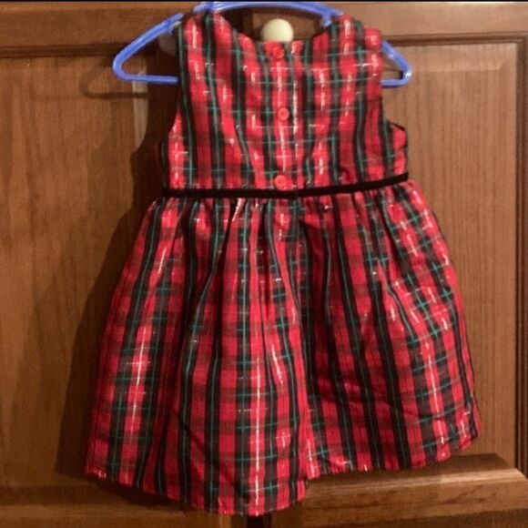 NWOT George Infant Toddler Plaid Christmas Dress Sz 18M - Picture 3 of 6